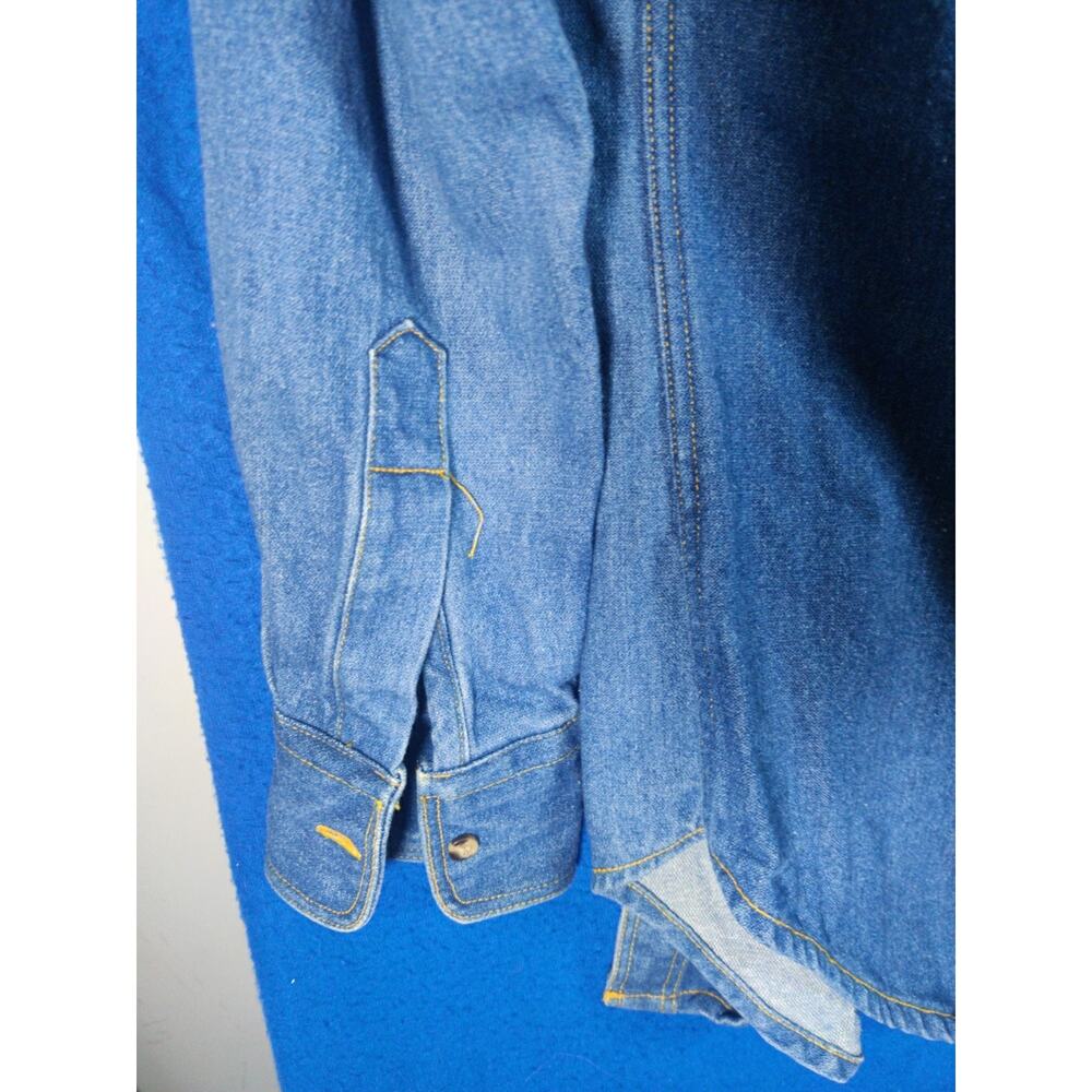 Vintage London Fog Denim Shirt Womens Small Outdoors Unlimited Studded Corduroy - Picture 14 of 14